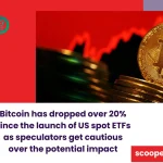 Bitcoin has dropped over 20% since the launch of US spot ETFs as speculators get cautious over the potential impact