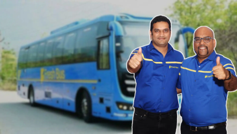Fresh Bus founder Sudhakar Chirra [L}