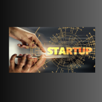 Hands touching startup digital network concept.