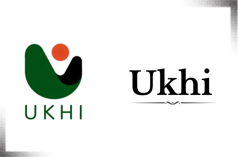 Ukhi logo with abstract design